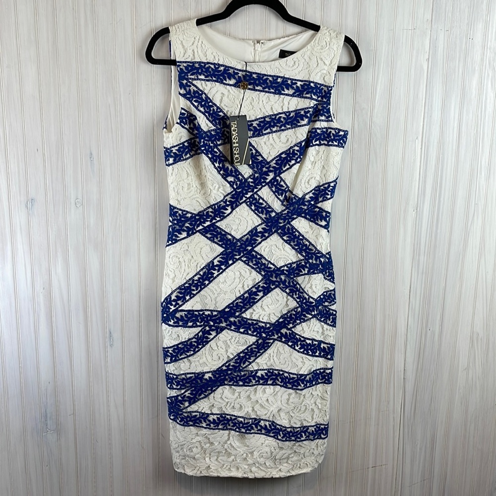 TADASHI SHOJI LACE SHEATH DRESS 8 NWT